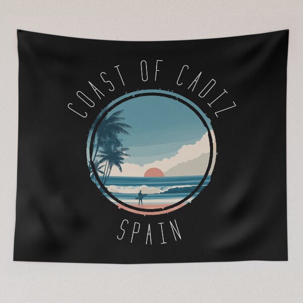 Item preview, Coast of Cadiz – Spain (with White Lettering) designed and sold by VelvetRoom.