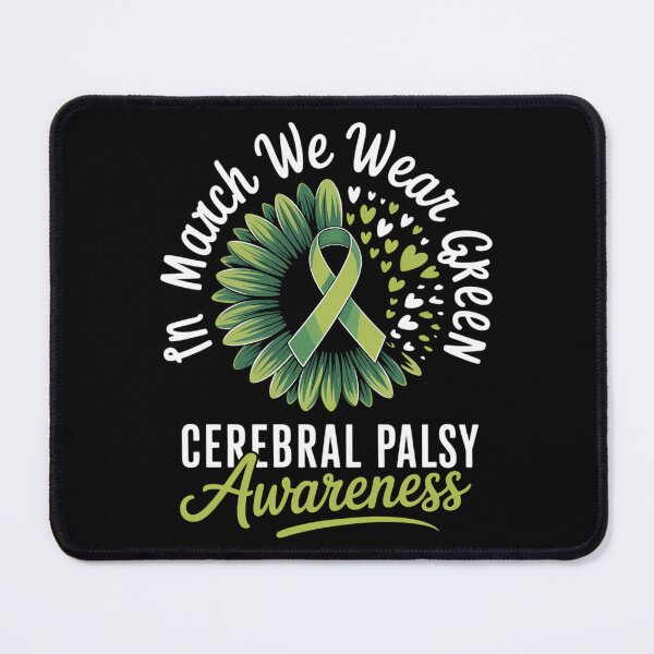 Item preview, In March We Wear Green Cerebral Palsy CP Awareness Sunflower designed and sold by CookWorldLaughs.