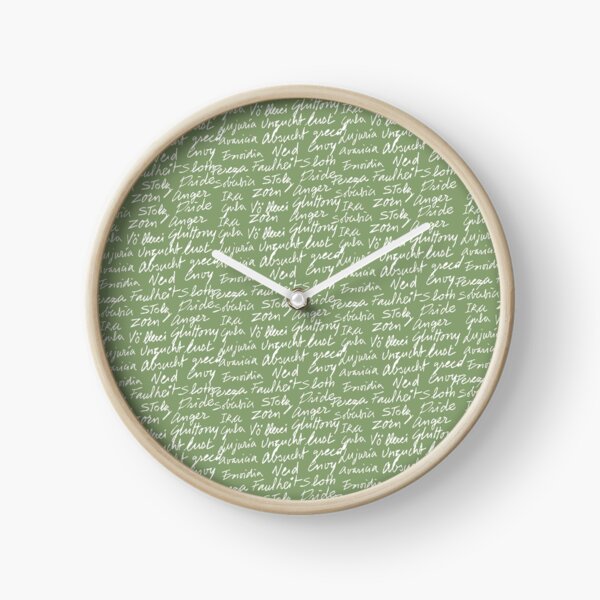 Los siete pecados capitales (color texto blanco) Reloj