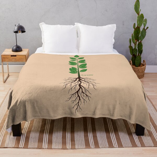 Item preview, Grow Plant Roots Minimalist Design – Inspirational Nature Artwork designed and sold by WovennDesigns.