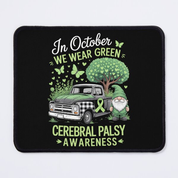 Item preview, In October We Wear Green Gnomes Cerebral Palsy Day designed and sold by CookWorldLaughs.