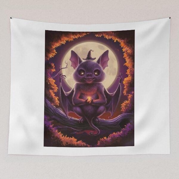 Item preview, Meditating Halloween Bat designed and sold by Vivid Art Zone.