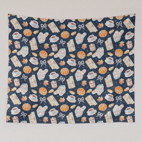 Item preview, Cozy Fall Navy designed and sold by Pink Brush Studio.