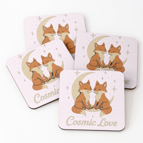 Item preview, Cosmic Love T-Shirt | Romantic Couple Foxes on Crescent Moon | Celestial Aesthetic Tee for Couples designed and sold by KDesignCrafts.