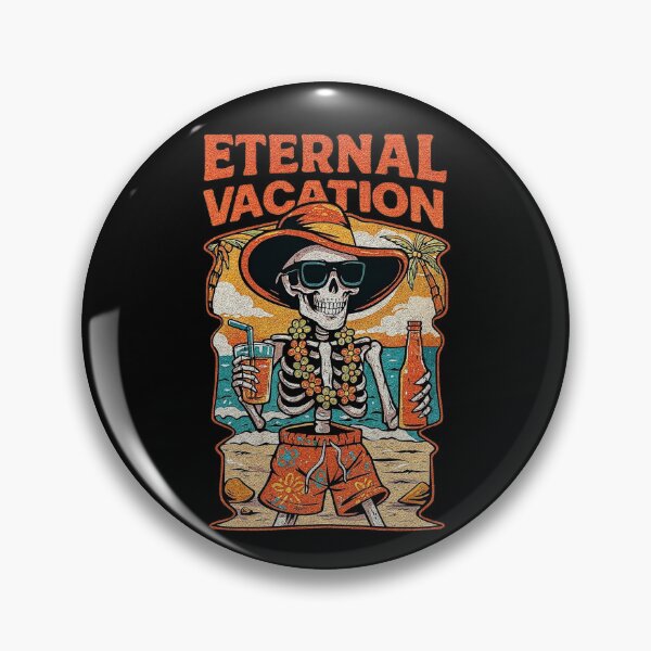 Item preview, Eternal Vacation – Skeleton Beach Vibes designed and sold by PhilllandArt.