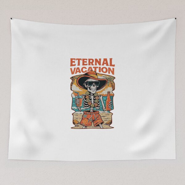 Item preview, Eternal Vacation – Skeleton Beach Vibes designed and sold by PhilllandArt.