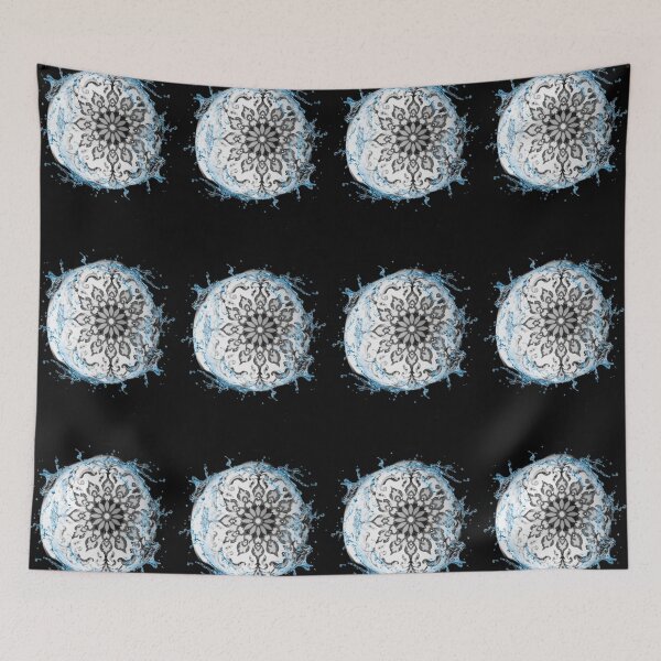 Item preview, water and motif magic ,motif in the drop, minimal desing  designed and sold by Raindreamart.
