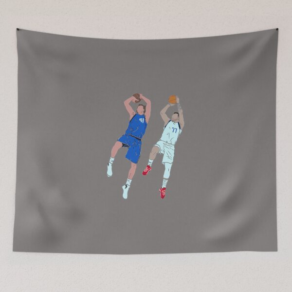 Item preview, DIRK-NOWITZKI-AND-LUKA-DONCIC-FADEAWAY-T-SHIRT designed and sold by bradwantzu.