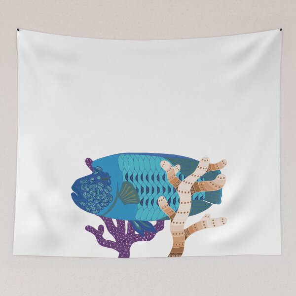 Item preview, Fish Wrasse Genuine Aboriginal Art 6 designed and sold by wigilwigil.