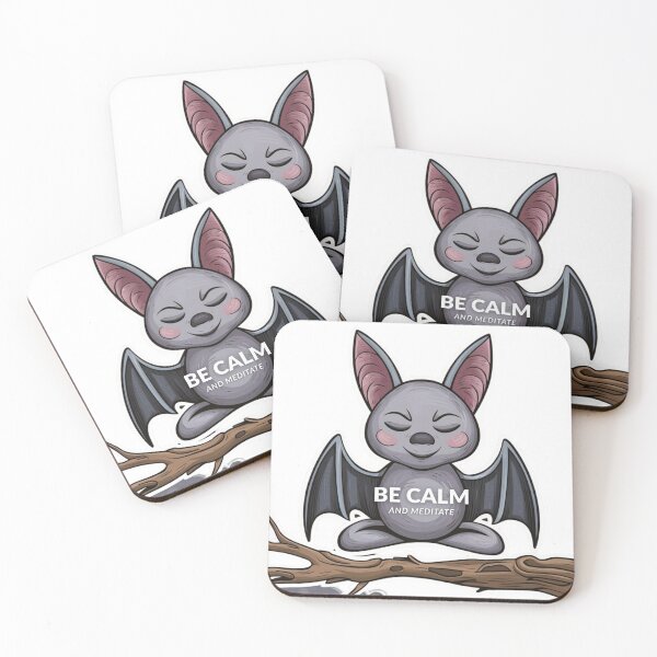 Item preview, Meditating Halloween yoga Bat designed and sold by Vivid Art Zone.