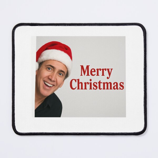 Item preview, Nicolas cage christmas xmas holiday merry gift hat meme funny prank weird designed and sold by CheeseBlueprint.