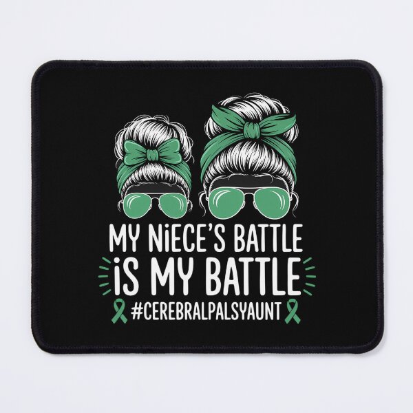 Item preview, My Battle Cerebral Palsy Aunt Cerebral Palsy Awareness designed and sold by CookWorldLaughs.