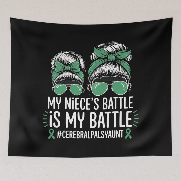 Item preview, My Battle Cerebral Palsy Aunt Cerebral Palsy Awareness designed and sold by CookWorldLaughs.