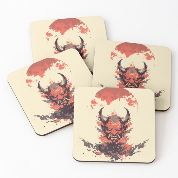 Item preview, Oni Demon Mask Fiery Silhouette designed and sold by Christian Weiss.