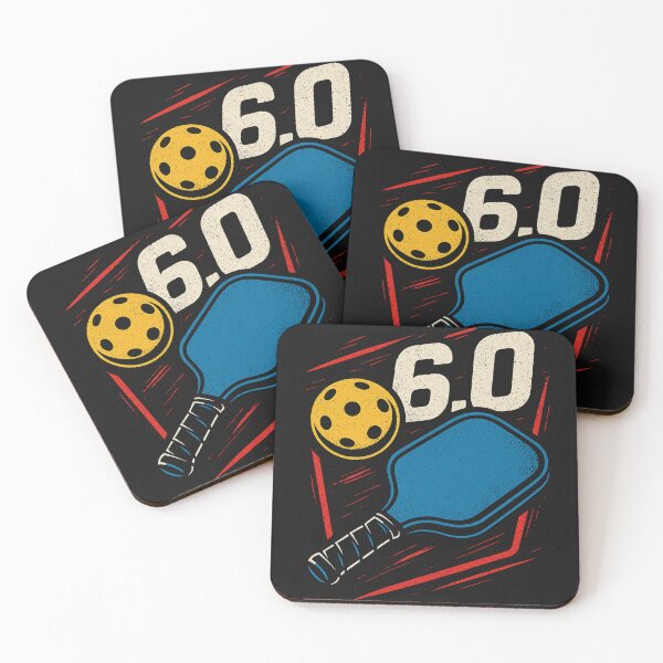 Item preview, Pickleball Player Rating 6.0 Blue Paddle Red Lines Design designed and sold by LovingJoyfully.