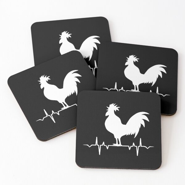Item preview, Rooster Heartbeat Line | Farm Life Pulse Silhouette Design designed and sold by Dragonfly-10.
