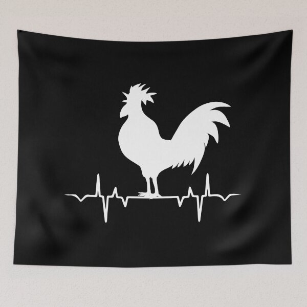 Item preview, Rooster Heartbeat Line | Farm Life Pulse Silhouette Design designed and sold by Dragonfly-10.