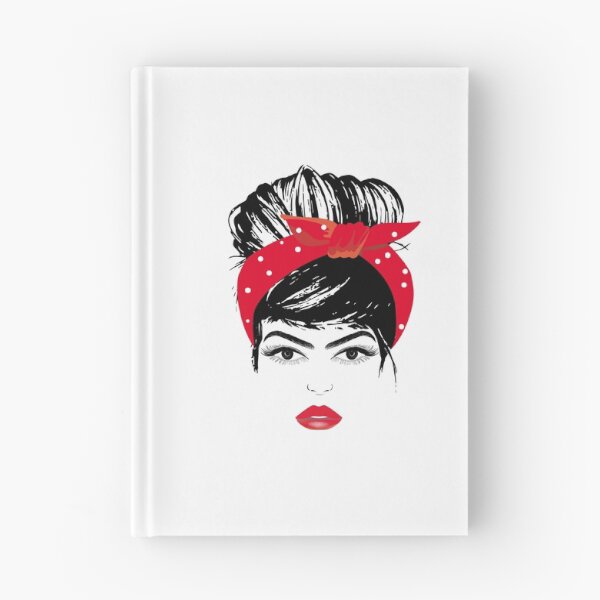 Item preview, Vintage Pin-Up Girl with Red Bandana | Retro Feminist Pop Art Design designed and sold by Dragonfly-10.