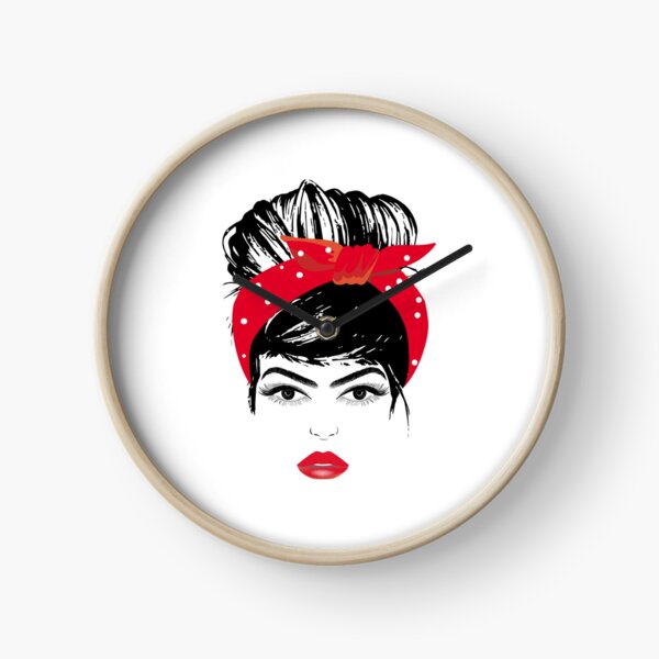 Item preview, Vintage Pin-Up Girl with Red Bandana | Retro Feminist Pop Art Design designed and sold by Dragonfly-10.