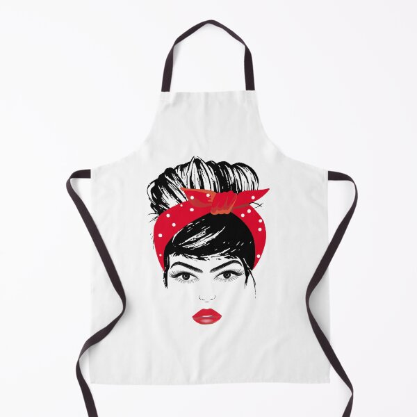 Item preview, Vintage Pin-Up Girl with Red Bandana | Retro Feminist Pop Art Design designed and sold by Dragonfly-10.
