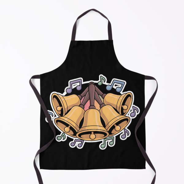 Item preview, Five Golden Handbells with Musical Notes – Cartoon  Design for Choir and Music Lovers designed and sold by VividOrganica.