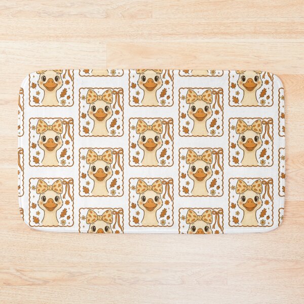 Item preview, vintage Autumn Goose illustration Floral Fall Pumpkin Goose Coquette Bow designed and sold by LuxeGraphix.