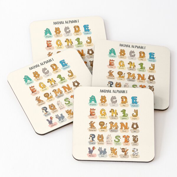 Item preview, Cute Alphabet Animal Poster for Kids | ABC Learning Wall Art designed and sold by JOOKDesign.