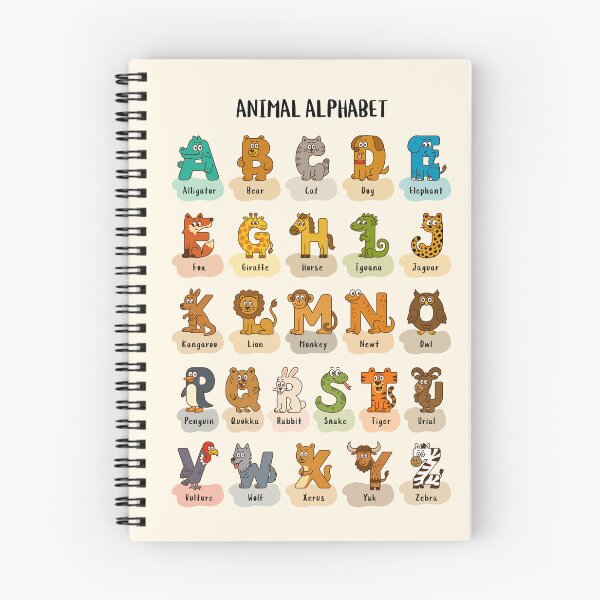 Item preview, Cute Alphabet Animal Poster for Kids | ABC Learning Wall Art designed and sold by JOOKDesign.