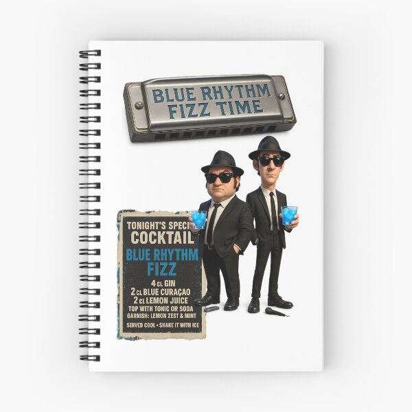Item preview, Blue Rhythm Fizz Time – Retro Cocktail Poster with Blues & Soul Flair designed and sold by malero-design.