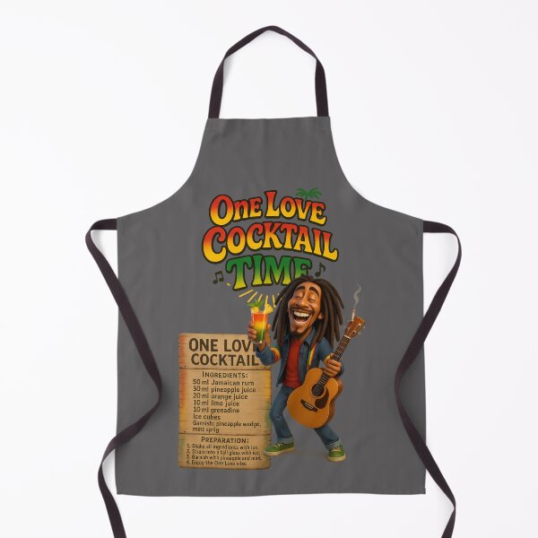 Item preview, One Love Cocktail Time – Retro cocktail poster with reggae flair designed and sold by malero-design.