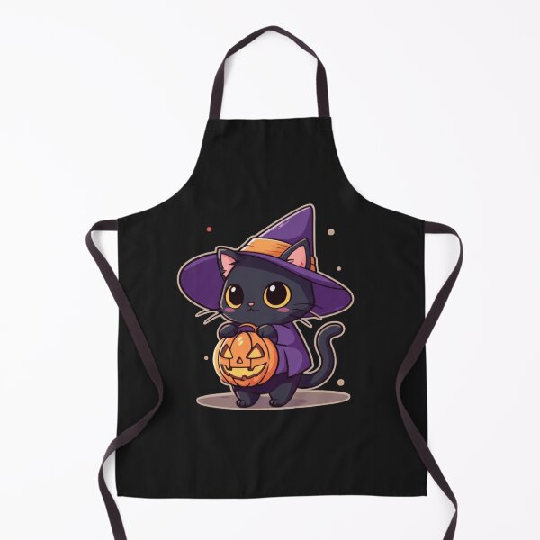 Item preview, Stylish Chibi Black Cat Witch – Minimalist Kawaii Halloween designed and sold by ColorSplash123.