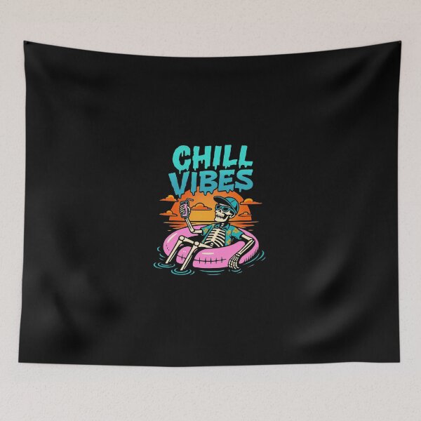 Item preview, Chill Vibes – Skeleton Pool Sunset Art designed and sold by PhilllandArt.