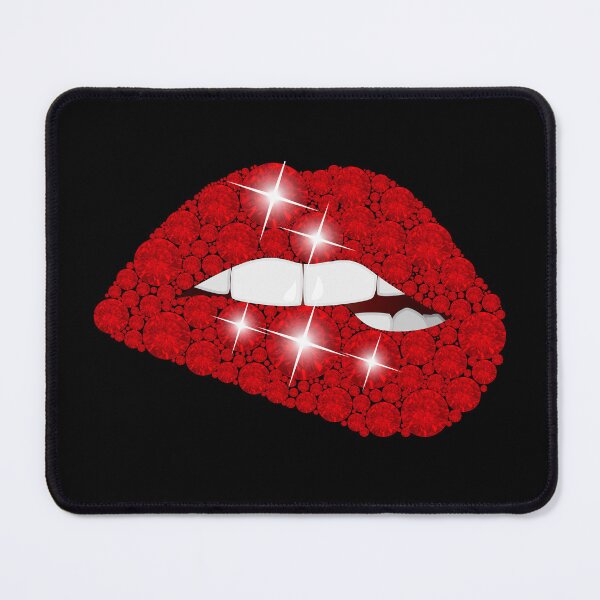 Item preview, Sparkling Red Lips Bite | Glam Sexy Pop Art Diamond Lips Design designed and sold by Dragonfly-10.
