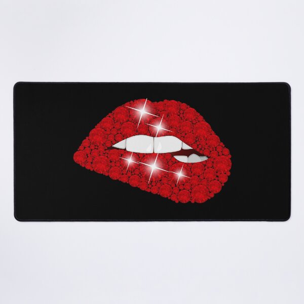 Item preview, Sparkling Red Lips Bite | Glam Sexy Pop Art Diamond Lips Design designed and sold by Dragonfly-10.