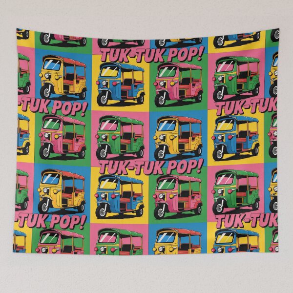 Item preview, Tuk-Tuks in a Color Block Pop Art Style designed and sold by SplashTastic.