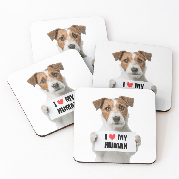 Item preview, Cute Parson Russell Terrier dog with Signboard I love my Human  designed and sold by LazyOwlStore.