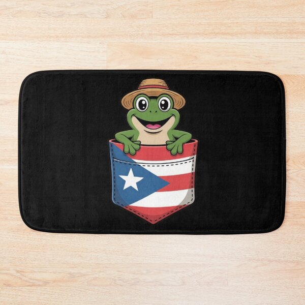 Item preview, Jibaro Coqui Frog Puerto Rico Flag Pocket  designed and sold by BHMARTS.
