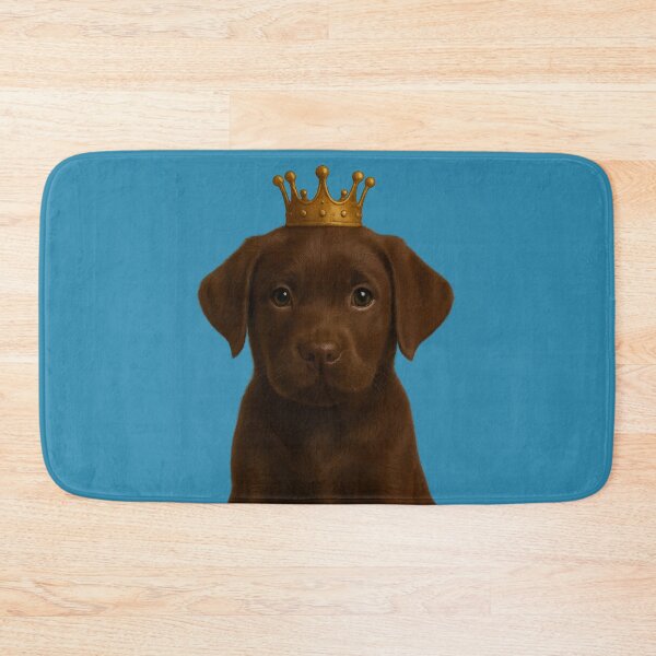 Item preview, Cute Chocolate Labrador Puppy in Gold Crown  designed and sold by Ricaso.