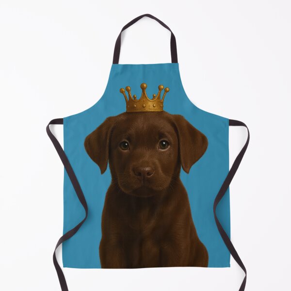 Item preview, Cute Chocolate Labrador Puppy in Gold Crown  designed and sold by Ricaso.