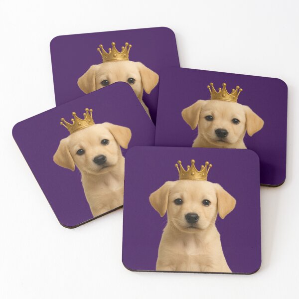 Item preview, Cute Yellow Labrador Puppy in Gold Crown  designed and sold by Ricaso.
