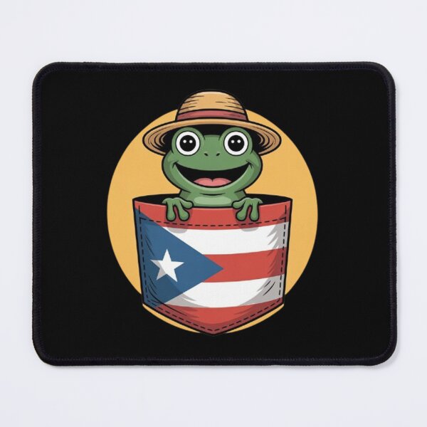 Item preview, Jibaro Coqui Frog Puerto Rico Flag Pocket designed and sold by BHMARTS.