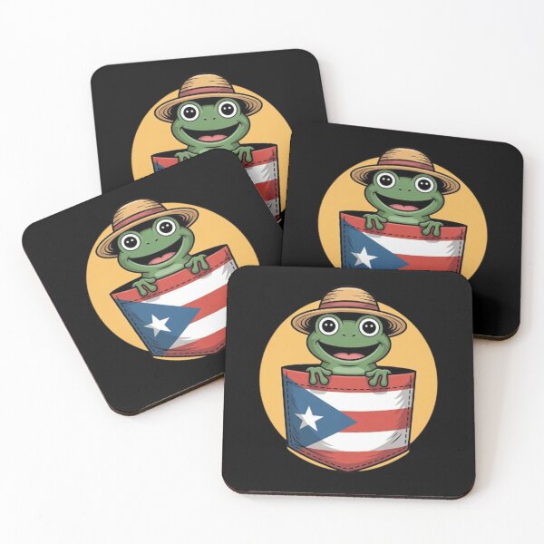 Artikelvorschau, Jibaro Coqui Frog Puerto Rico Flaggentasche entworfen und verkauft von BHMARTS.