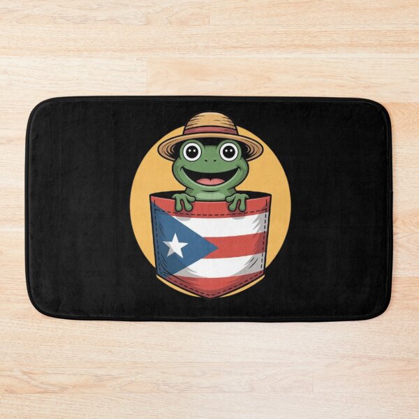 Item preview, Jibaro Coqui Frog Puerto Rico Flag Pocket  designed and sold by BHMARTS.