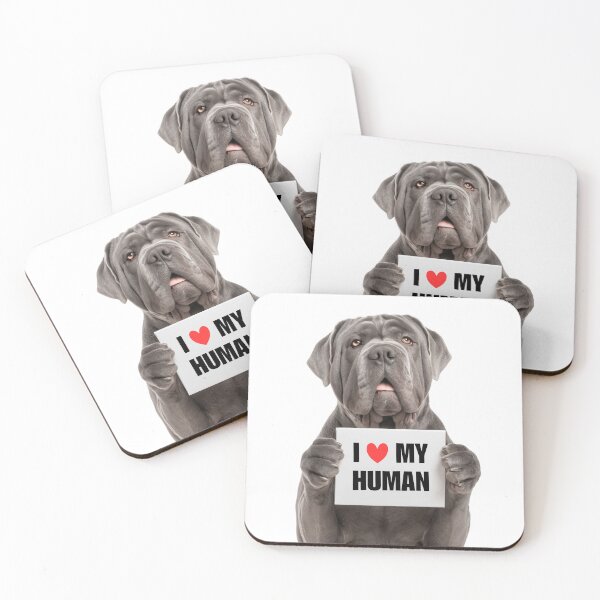 Item preview, Cute Neapolitan Mastiff dog with Signboard I love my Human  designed and sold by LazyOwlStore.