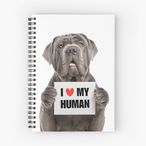Item preview, Cute Neapolitan Mastiff dog with Signboard I love my Human  designed and sold by LazyOwlStore.