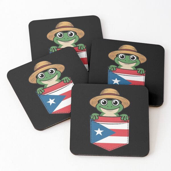 Artikelvorschau, Jibaro Coqui Frog Puerto Rico Flaggentasche entworfen und verkauft von BHMARTS.
