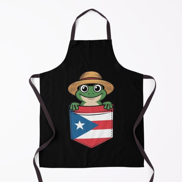 Item preview, Jibaro Coqui Frog Puerto Rico Flag Pocket designed and sold by BHMARTS.