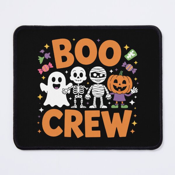 Item preview, Alien Halloween Team: A playful and fun design with a group of Halloween hooligans. A ghost, an alien mummy, and an alien are all together with pumpkins, causing a bit of spooky trouble. designed and sold by Grang Art Artistic Designs.