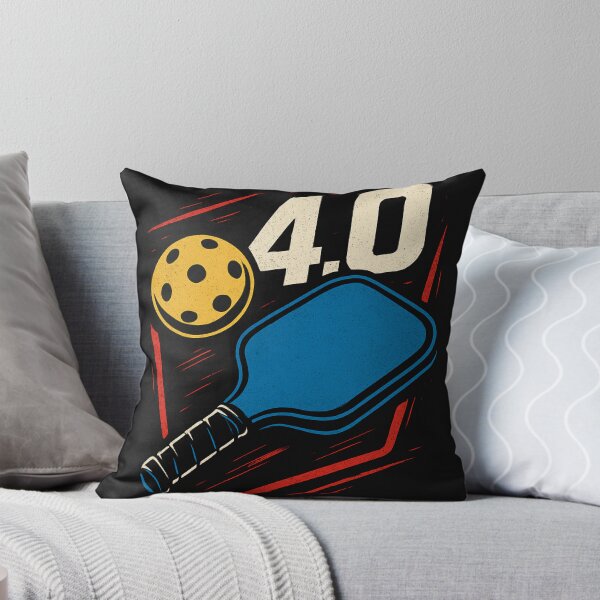 Item preview, Pickleball Player Rating 4.0 Blue Paddle with Red lines  designed and sold by LovingJoyfully.