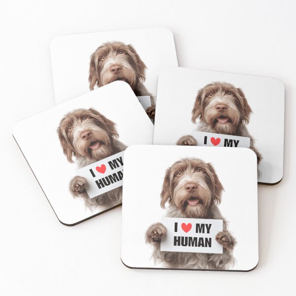 Item preview, Cute Spinone Italiano dog with Signboard I love my Human  designed and sold by LazyOwlStore.